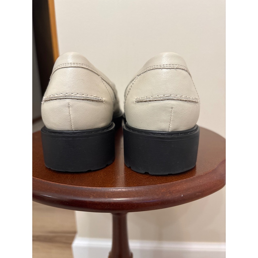 Michael by Michael Shannon Lynn Cream Lug Sole Horsebit Loafers Womens 9 - Picture 4 of 6